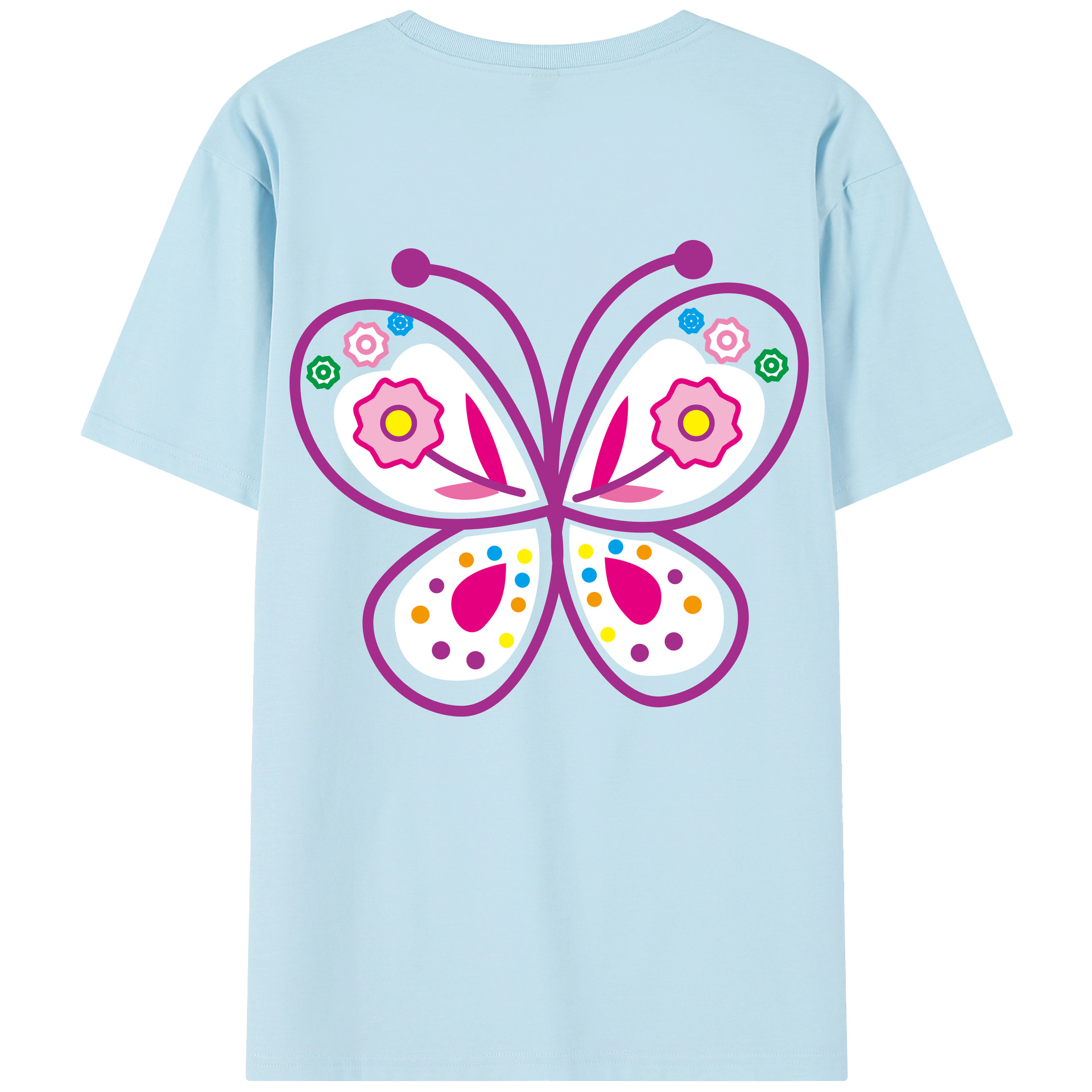 （画像用） Hello Kitty ハローキティ 綿100％半袖Tシャツ（背面プリント）